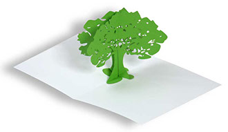 carte pop-up arbre